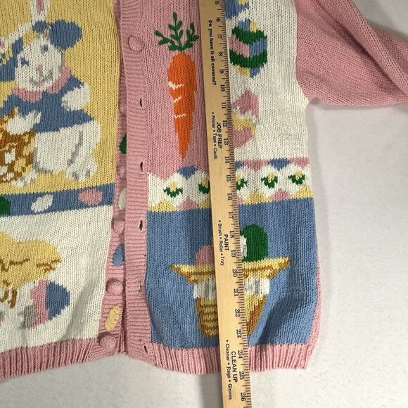 Vintage Alexandra Bartlett Cardigan Novelty Easter Grandma Sweater - Picture 6 of 8